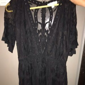 Black lace romper